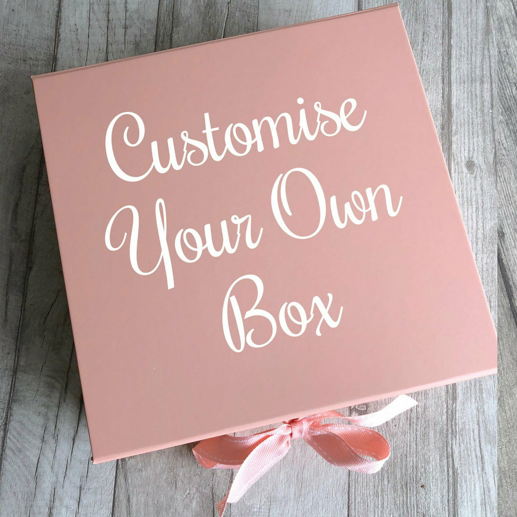 Personalise Your Own Pink Gift Keepsake Ribbon Box