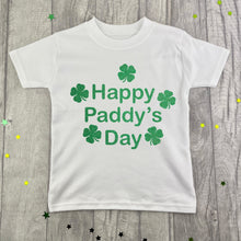 Load image into Gallery viewer, Children&#39;s St Patrick&#39;s Day T-shirt, Happy Paddy&#39;s Day Design - Little Secrets Clothing
