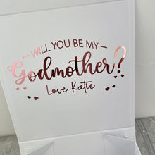 Load image into Gallery viewer, Personalised Will You Be My GodMother? Large Keepsake Gift Box - Little Secrets Clothing

