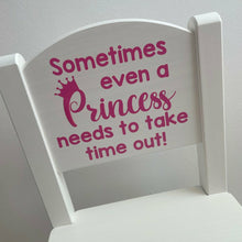 Load image into Gallery viewer, Personalised Time Out Chair Wooden Nursery Playroom Chair
