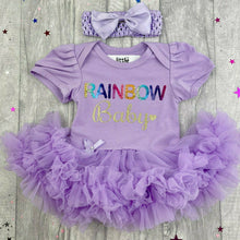 Load image into Gallery viewer, Rainbow Baby Girl Tutu Romper, New Mum Gift
