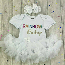 Load image into Gallery viewer, Rainbow Baby Girl Tutu Romper, New Mum Gift- Little Secrets Clothing
