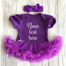 Load image into Gallery viewer, Custom Your Own Dark Purple Tutu Romper With Headband
