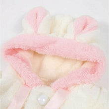 Load image into Gallery viewer, Baby Girl Bunny Ears Fur Cape in White or Pink 
