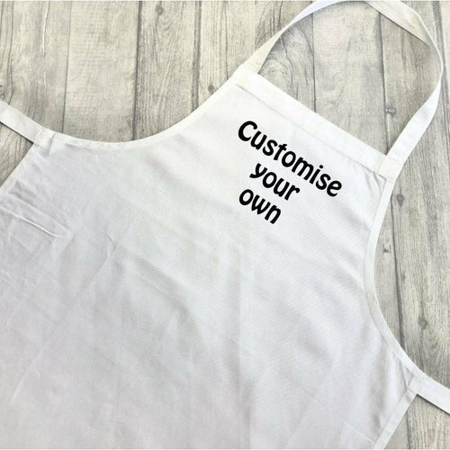 Customise Your Own Adult Size White Baking / Cooking Apron