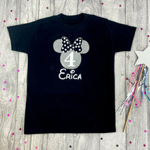 Load image into Gallery viewer, Personalised Minnie Mouse Birthday T-Shirt - Little Secrets Clothing
