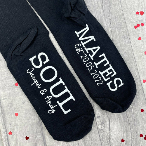 Soul Mates Personalised Valentine's Gift Anniversary Socks