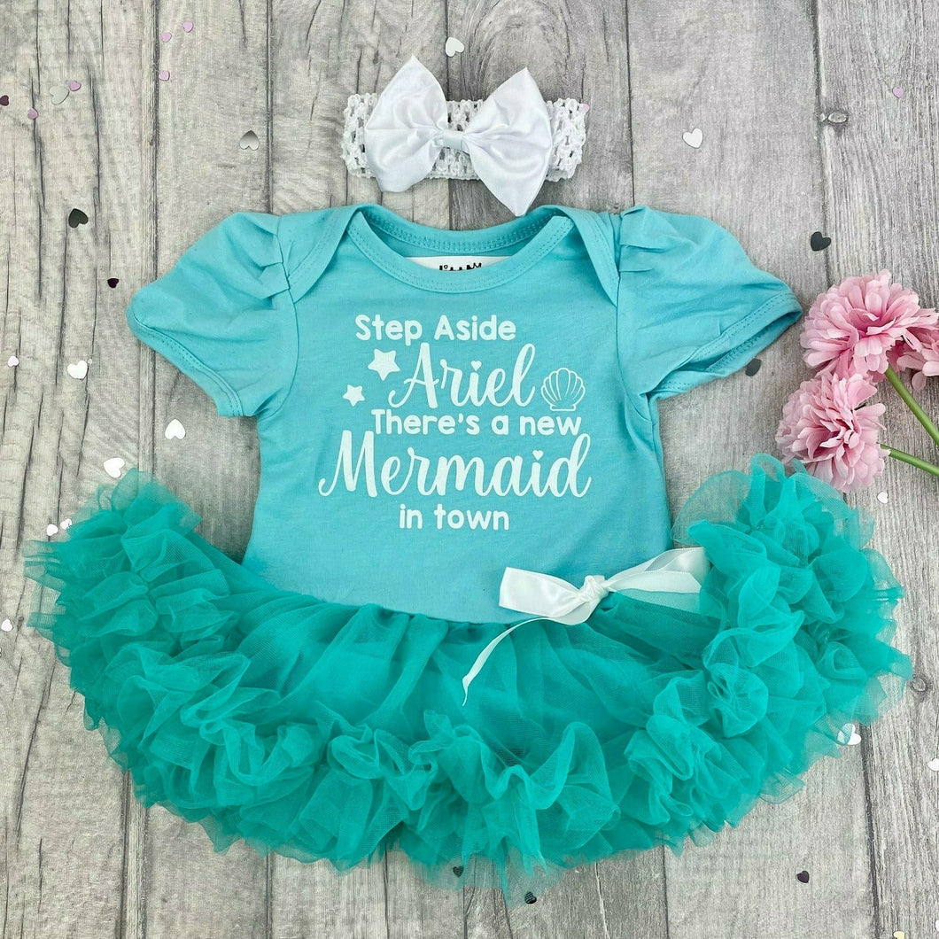 Newborn Disney Princess Tutu Romper, Ariel Mermaid Baby Girl Dress - Little Secrets Clothing