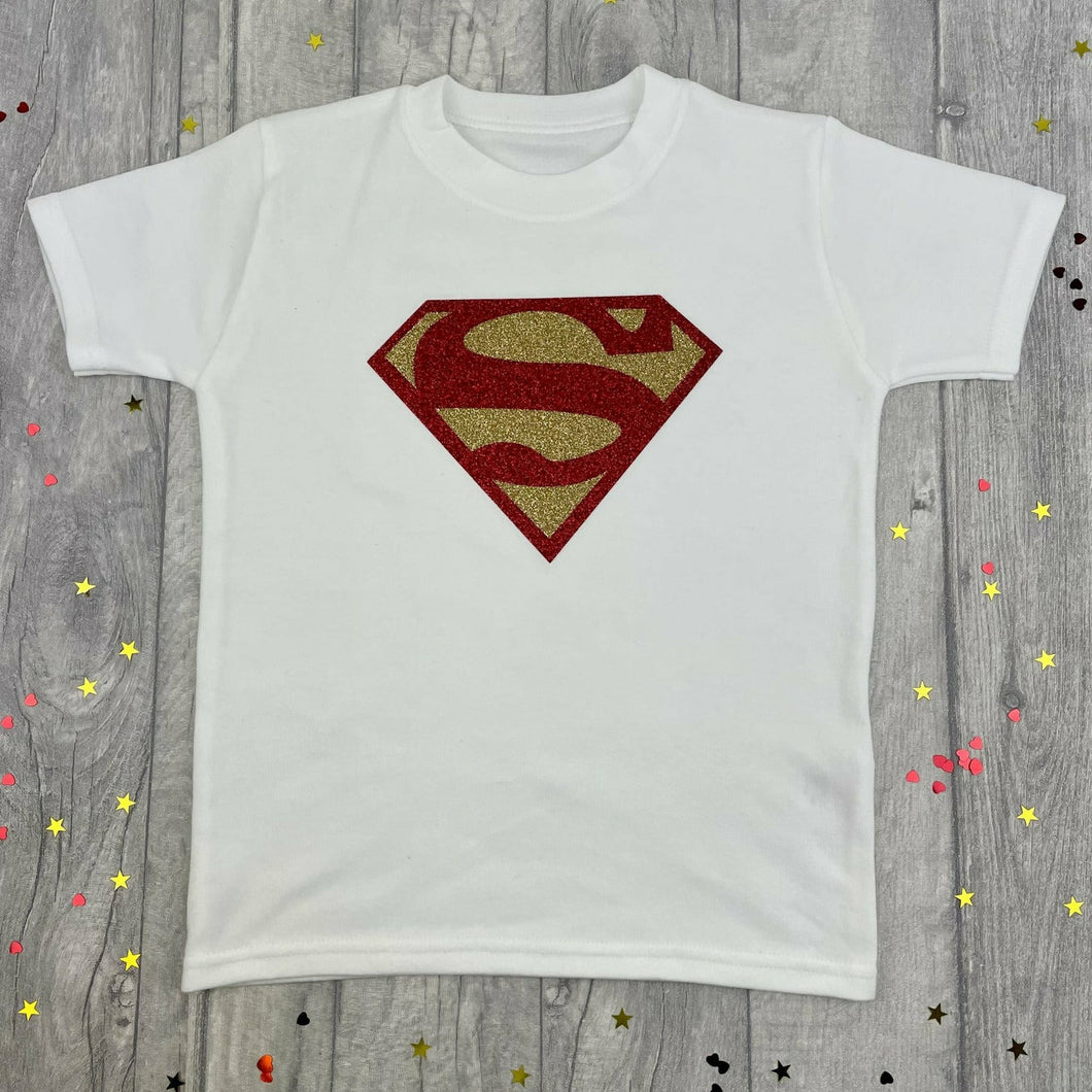 Superman T-Shirt, Superhero Boy's Short Sleeve Top – Little