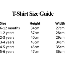 Load image into Gallery viewer, T shirt size guide
