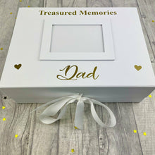 Load image into Gallery viewer, Treasured Memories A4 Photo Box Remembrance Keepsake Bereavement Gift
