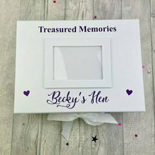 Load image into Gallery viewer, Personalised Treasured Memories Bride to be Hen Party Wedding Gift A4 Photo Box
