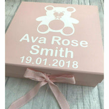Load image into Gallery viewer, Personalised New-born Gift Box, Teddy Bear Design
