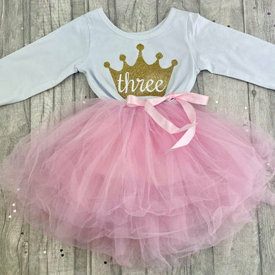 Girls Pink Birthday Tutu Party Dress - Little Secrets Clothing