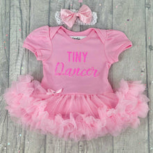 Load image into Gallery viewer, &#39;Tiny Dancer&#39; Baby Girl Tutu Romper With Matching Bow Headband
