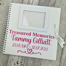 Load image into Gallery viewer, Personalised Bereavement Gift, Treasured Memories Photo Scrapbook
