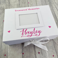 Load image into Gallery viewer, Treasured Memories A4 Photo Box Remembrance Keepsake Bereavement Gift
