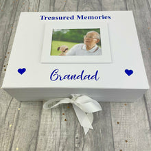 Load image into Gallery viewer, Treasured Memories A4 Photo Box Remembrance Keepsake Bereavement Gift
