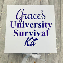 Load image into Gallery viewer, Personalised University Survival Keepsake Gift box
