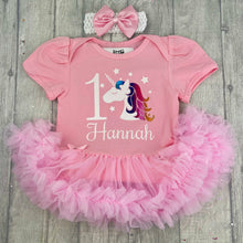 Load image into Gallery viewer, Personalised Unicorn 1st Birthday Outfit
