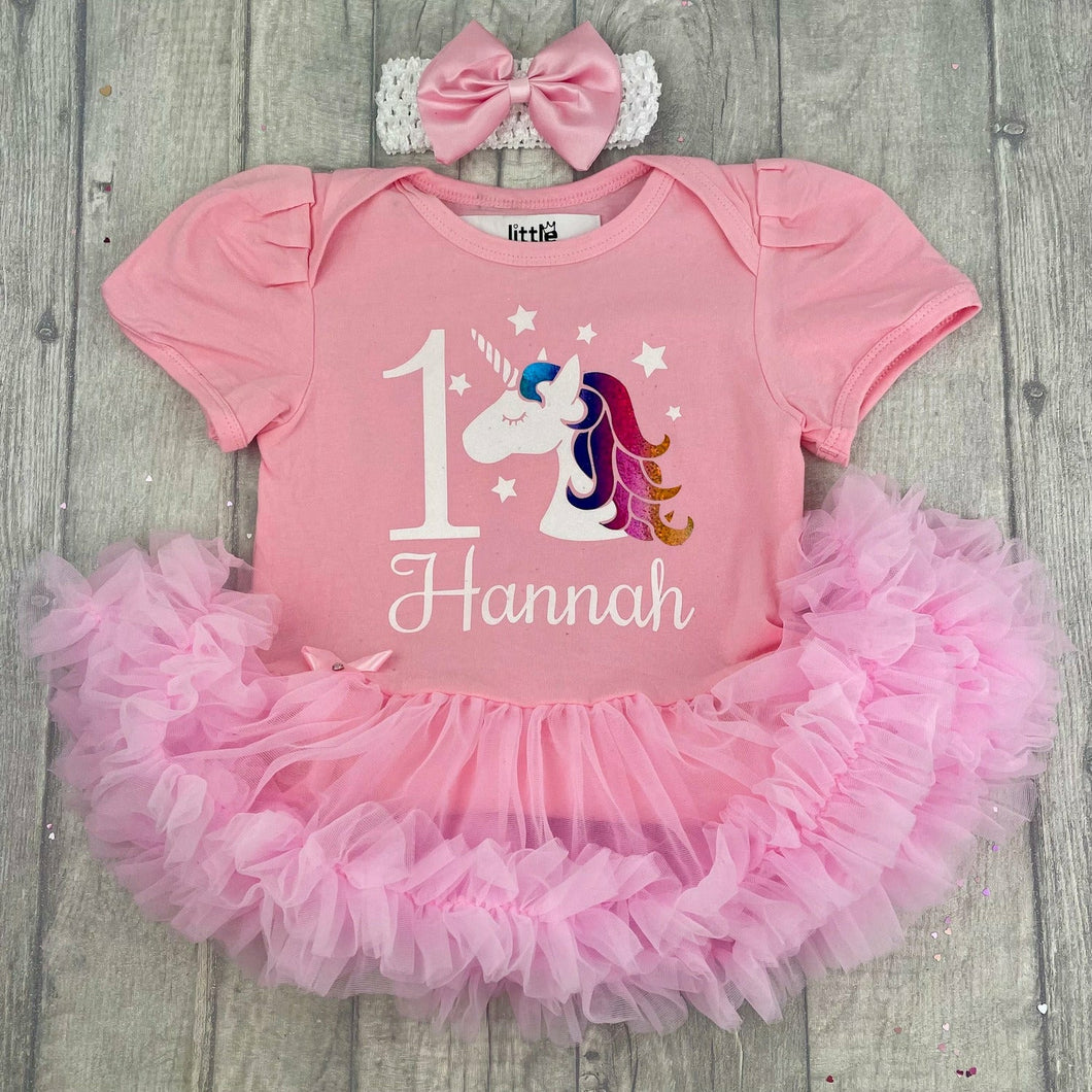 Personalised Unicorn 1st Birthday Outfit