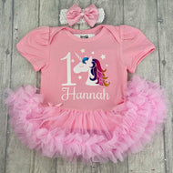 Personalised Unicorn 1st Birthday Outfit