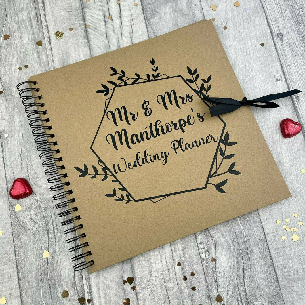Personalised 'Wedding Planner' Name and Date Scrapbook Gift
