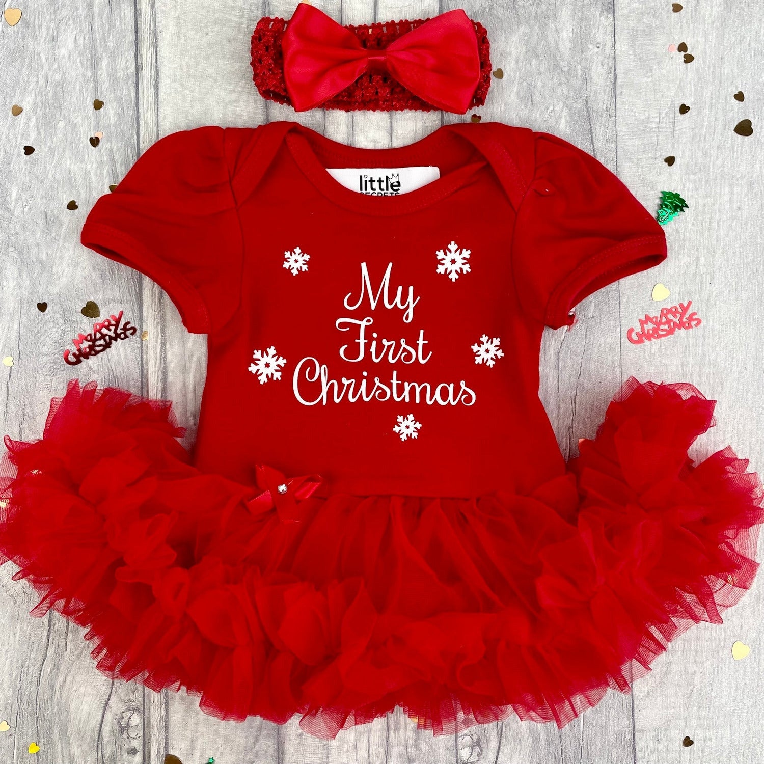 baby's first christmas dress Toddler 1st Christmas Baby Girl Outfit My First Christmas Baby Dress Baby's First Christmas Baby