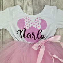 Load image into Gallery viewer, Personalised Minnie Mouse, Girls Disney Pink Tutu Dress
