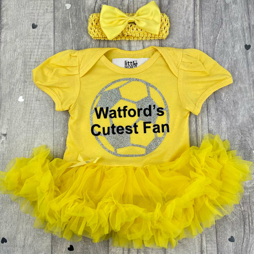 Watford's Cutest Fan Football Tutu Romper - Little Secrets Clothing
