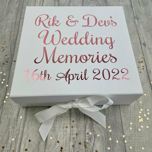 Personalised Wedding Memories Keepsake Gift Box