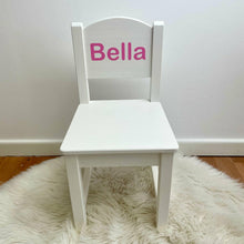 Load image into Gallery viewer, Personalised Baby Girls &amp; Boys Wooden, Nursery, Dining Chair
