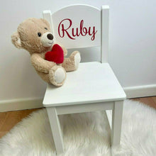 Load image into Gallery viewer, Personalised Baby Girl or Boy Wooden Toddler Nursery Dining Chair
