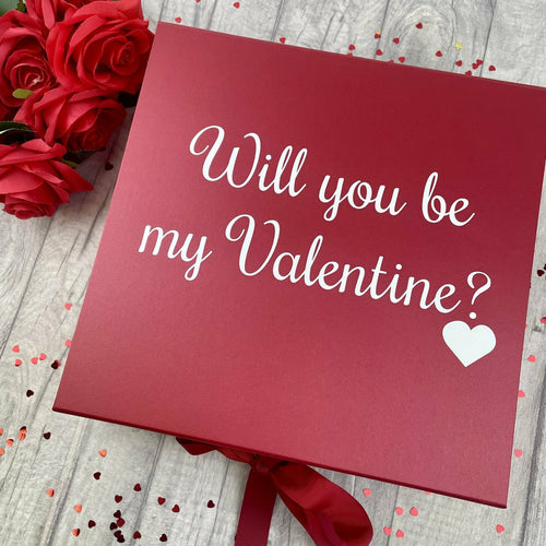 'Will You Be My Valentine?'  Red Keepsake/Gift box Present, Valentine’s Day