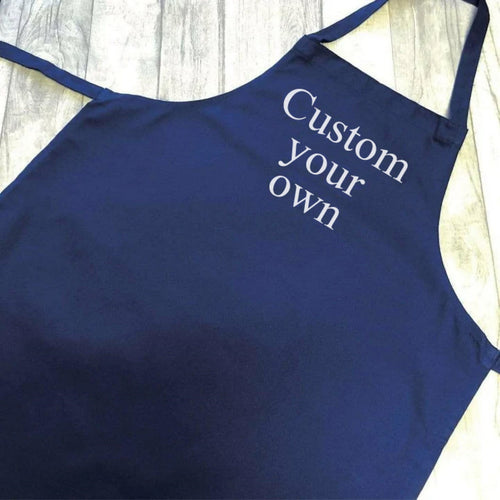 Customise Your Own Adult Size Blue Baking / Cooking Apron