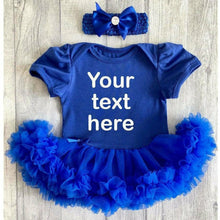 Load image into Gallery viewer, Custom Your Own Blue Tutu Romper With Headband
