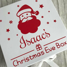 Load image into Gallery viewer, Personalised Girl and Boys Red and White Santa Christmas Eve Box Keepsake Gift
