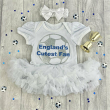 Load image into Gallery viewer, England&#39;s Cutest Fan Tutu Romper
