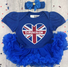 Load image into Gallery viewer, Eurovision Baby Tutu Romper Dress - Little Secrets Clothing

