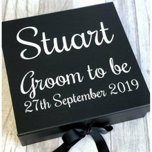 Load image into Gallery viewer, Personalised &#39;Groom to Be&#39; Wedding Day Memory Box, Keepsake Gift Box
