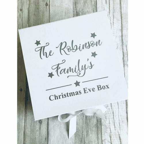 Personalised Family White Christmas Eve Box Keepsake Gift