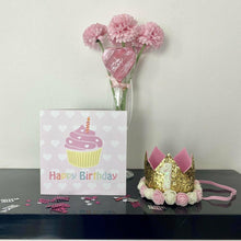 Load image into Gallery viewer, Little Secrets Happy Birthday Card with Cupcake Design, Birthday Girl
