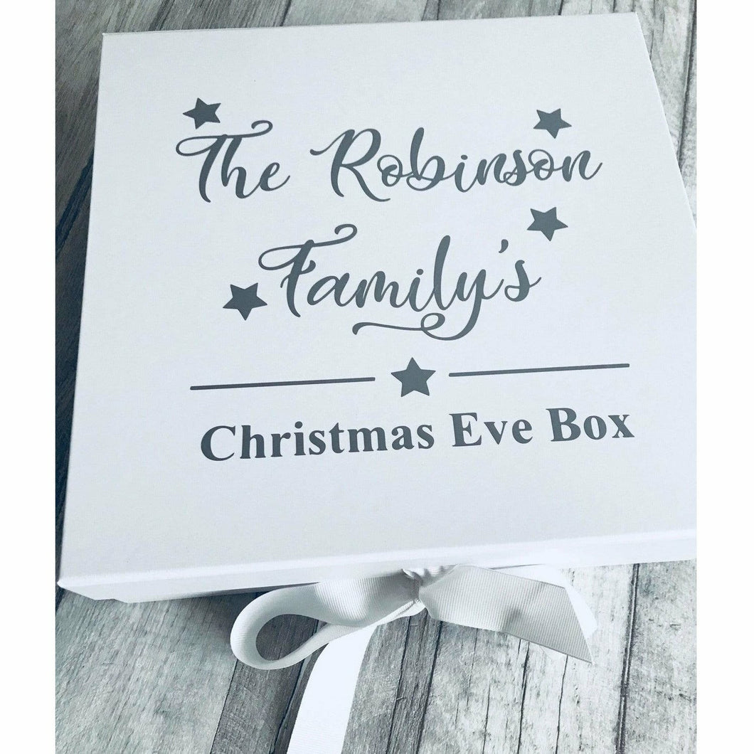 Personalised Family White Christmas Eve Box Keepsake Gift