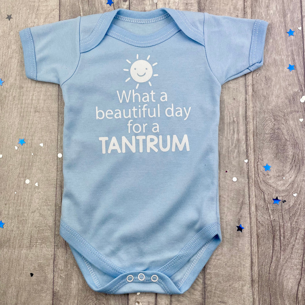 Newborn Baby Tantrum Quote Short Sleeve Romper Vest - Little Secrets Clothing
