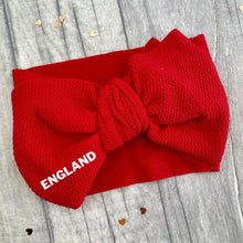 Load image into Gallery viewer, Baby Girls England World Cup Oversized Bow Headband - Little Secrets Clothing
