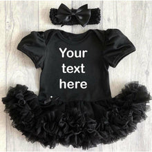 Load image into Gallery viewer, Custom Your Own Black Tutu Romper With Headband
