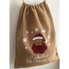 Load image into Gallery viewer, Personalised &#39;First Christmas&#39; Gift Sack 
