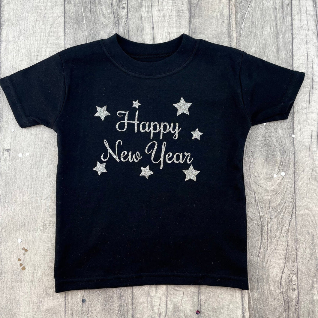 Childrens Happy New Year T-shirt, Kids New Year Outfit - Little Secrets Clothing