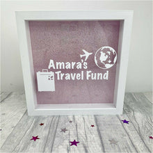Load image into Gallery viewer, Personalised Travel Fund Money Box Frame
